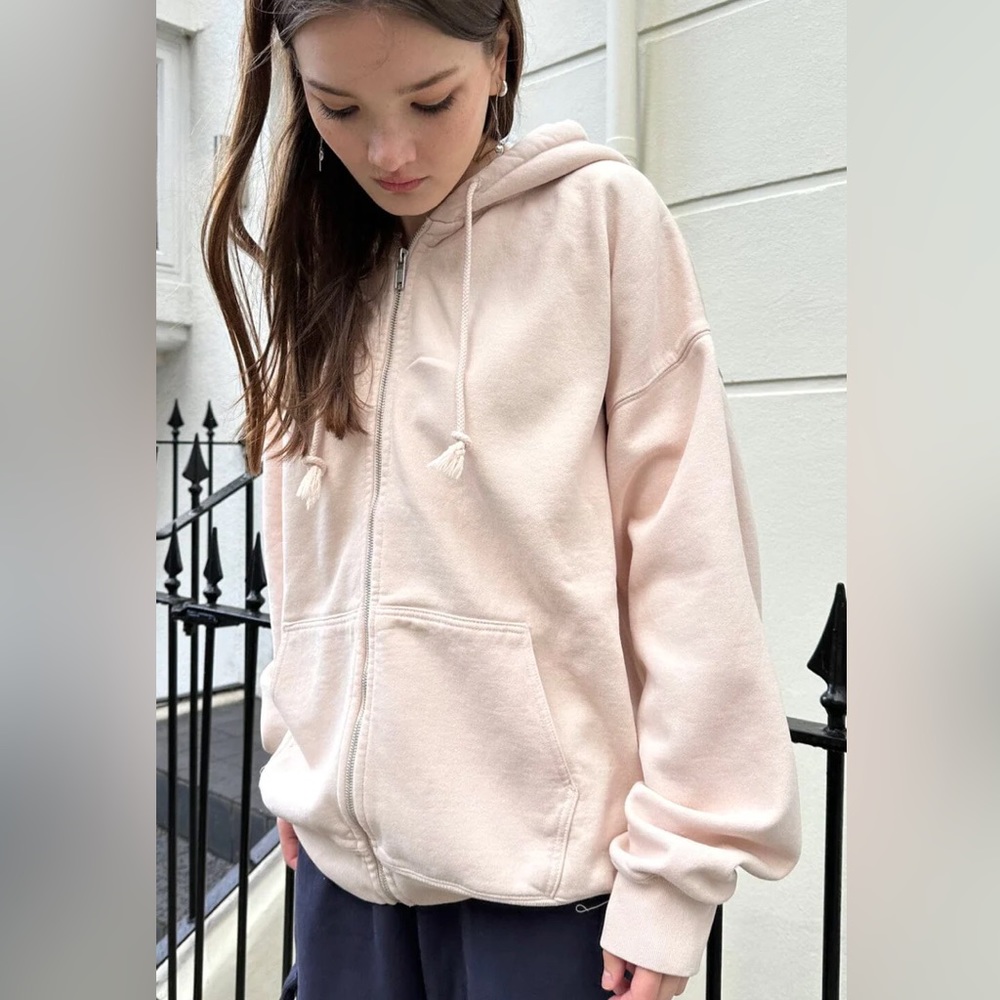 Brandy melville light pink oversized Christy hoodie